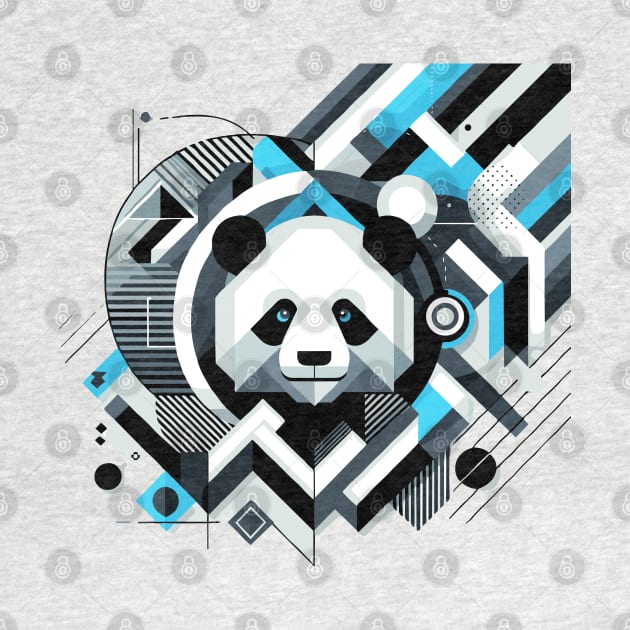 Abstract Animal Panda 1 by sapphire seaside studio